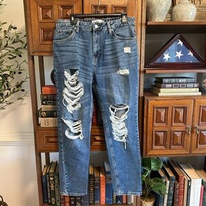 Refuge Ripped Blue Boyfriend Jeans